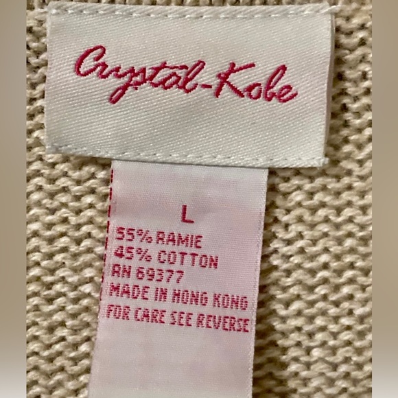 Holiday Sweater with Reindeer and Snowflake Patterns Cardigan Size L - Picture 6 of 14